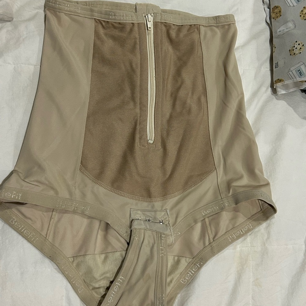 Beige Shapewear with Zipper